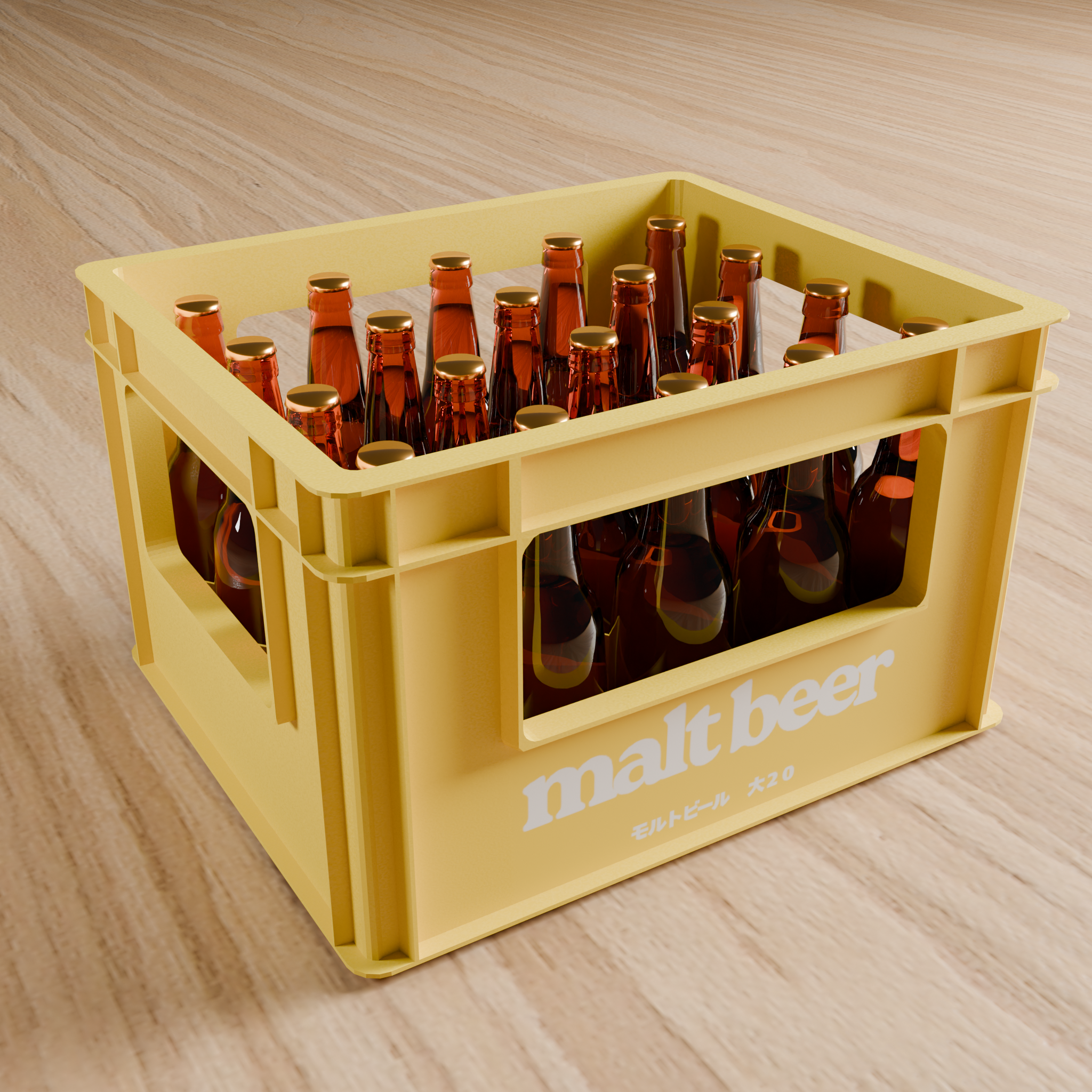 BOOTHで販売したLow Poly Food Propsのビールケース